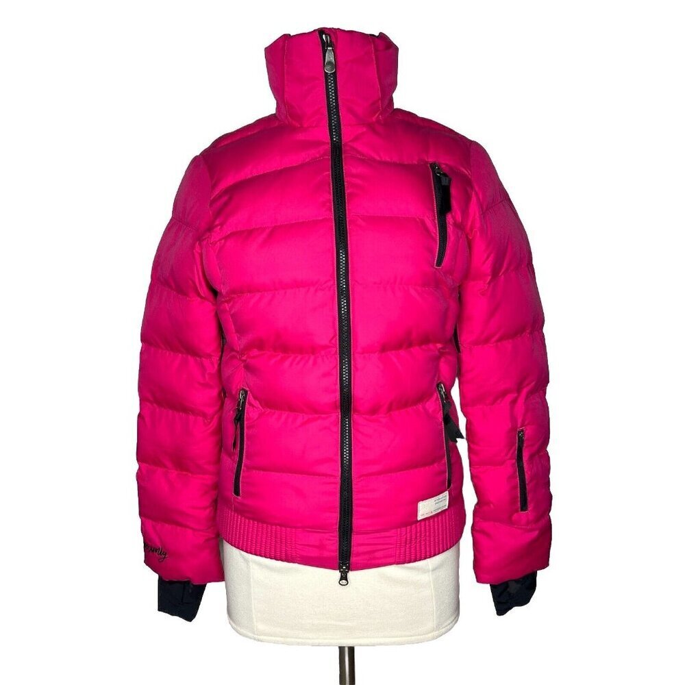 Odd Molly Jacket 0 Womens Hot Pink Recco Ski Puffer Pockets Winter Full Zip